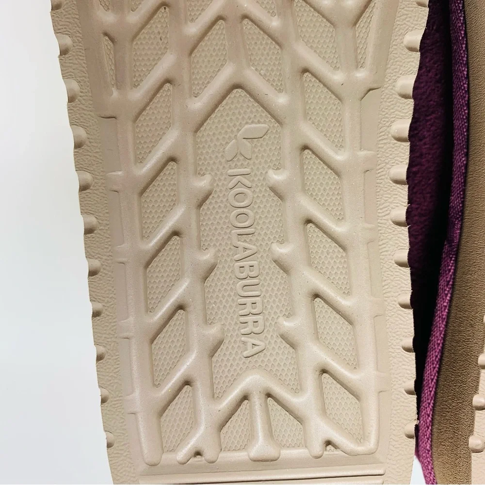 NEW Koolaburra by UGG Women’s Faux Fur Winter Boots Size 9 US - Plum & White - Picture 9 of 15